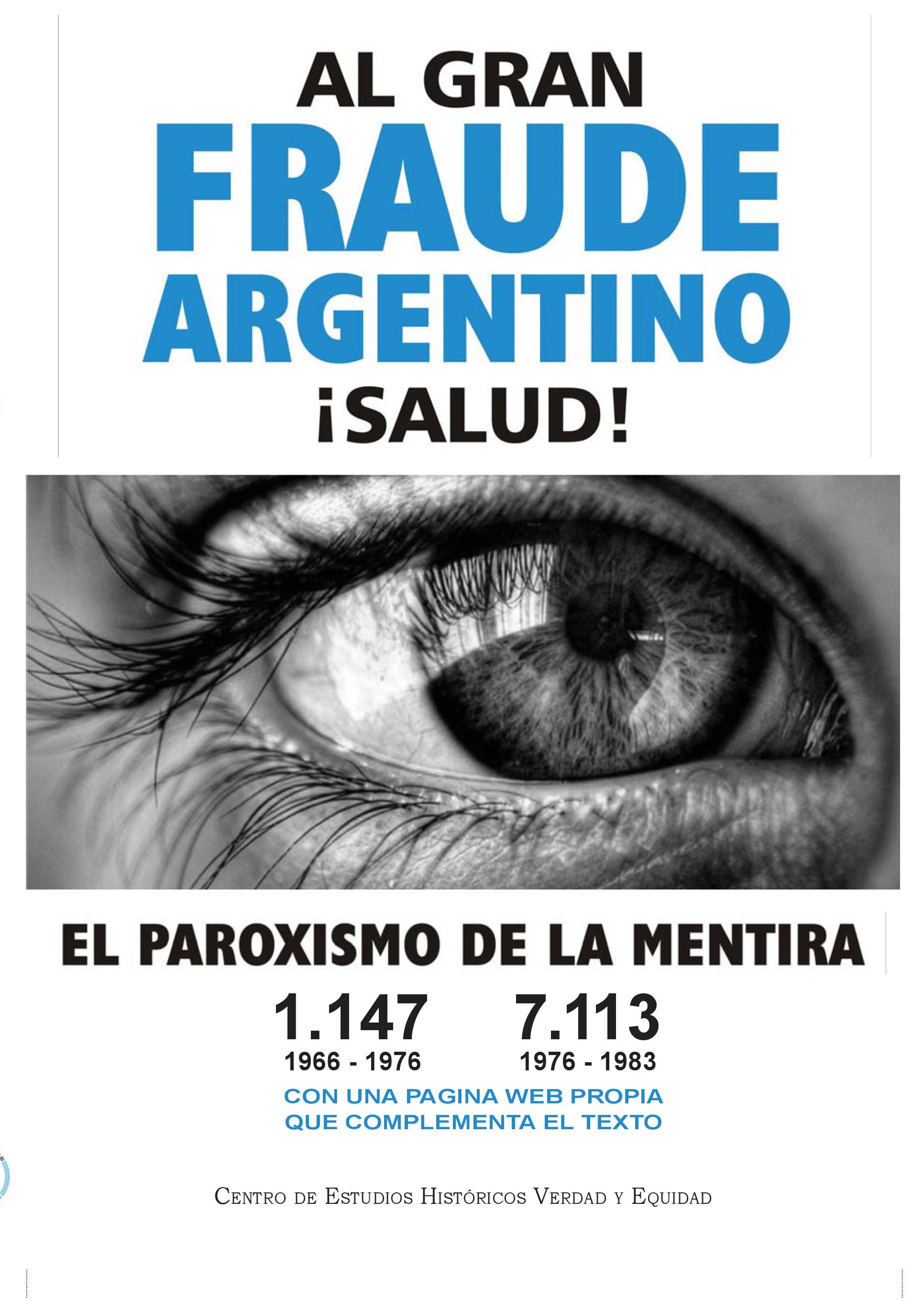 Portada del libro Al Gran Fraude Argentino, Salud!